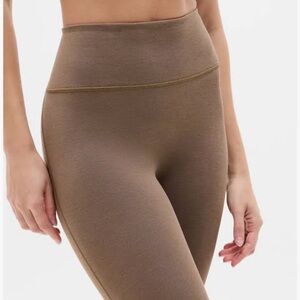 Athleta Intuition Tight Brown Cotton Modal High Rise Leggings Size L